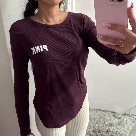 DARK PURPLE LONG SLEEVE FROM PINK - Picture 1 of 1